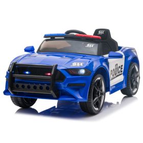 12V Kids Ride On Car ,Police sports car,2.4GHZ Remote Control,LED Lights,Siren,Microphone,Blue